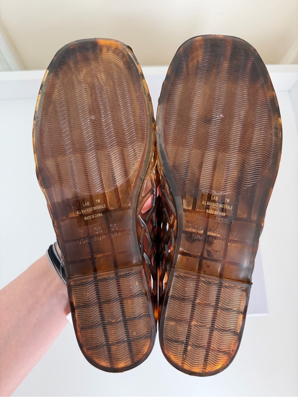 Caroline Constas Woven Jelly Mules in Tortoiseshell Size US 7 NWB - Picture 7 of 7
